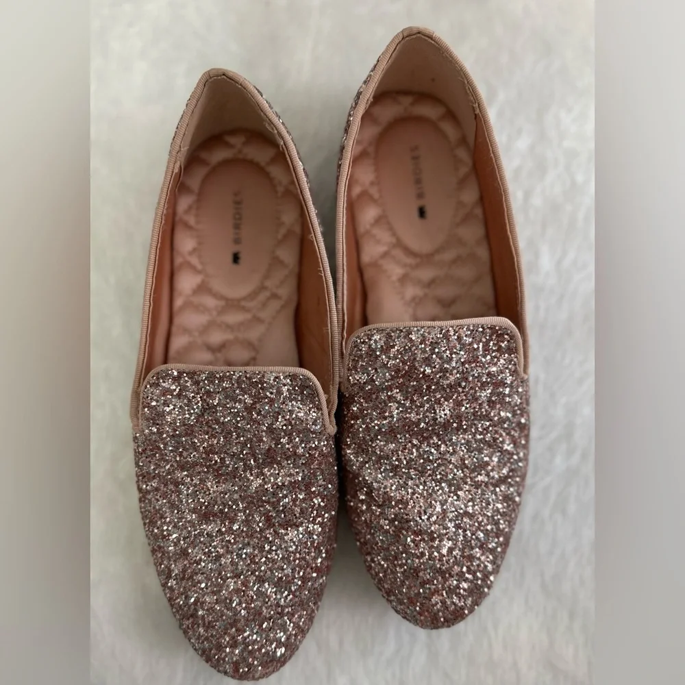 Birdies Silver Sparkle Flats 💞
